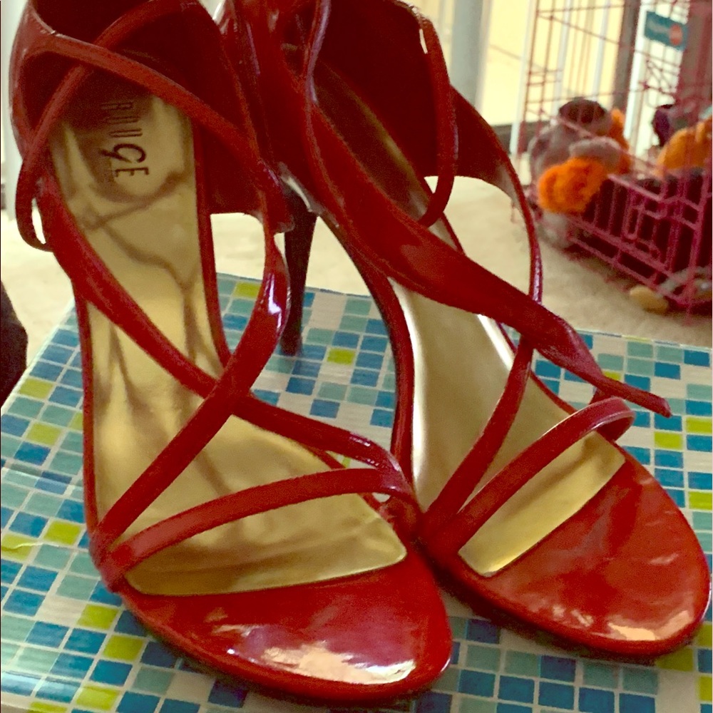 Red Strappy Heels